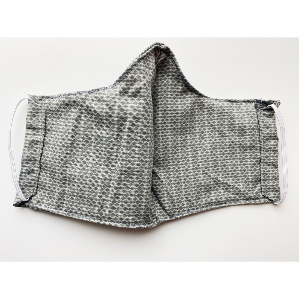 Grey Pattern Fabric Face Mask - Picture 3 of 4